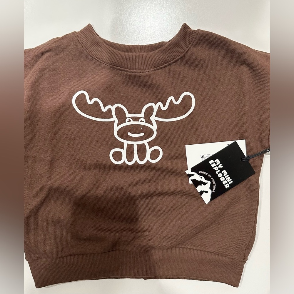 *USA Made* moose print sweatshirt